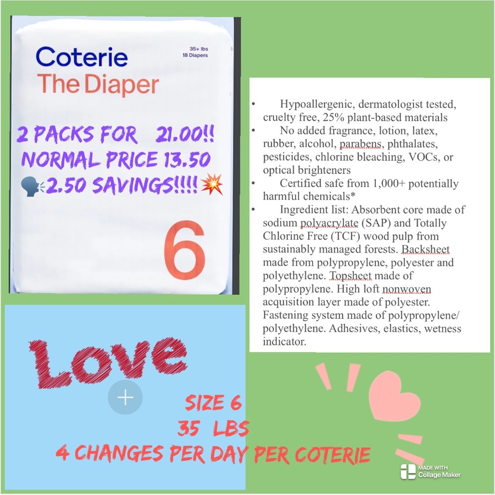 Prep Coterie Diapers - White